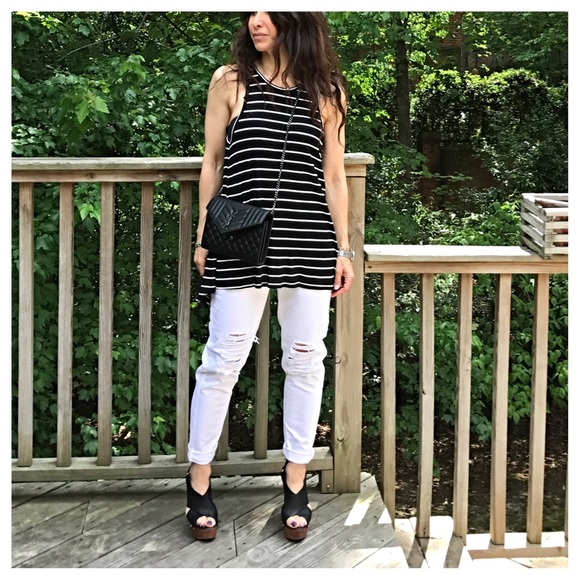 🆕 open back striped tank - Picture 2 of 5